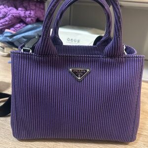 Purple Prada Canvas tote bag